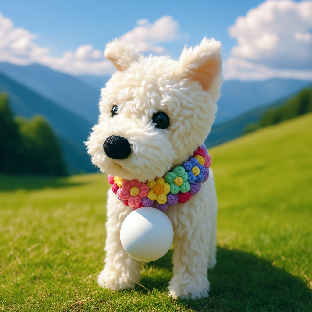 Birthday Gift AI Smart Plush Toy Cool Westies Dog Interactive Cool Cat, Sings, Talk, Walk