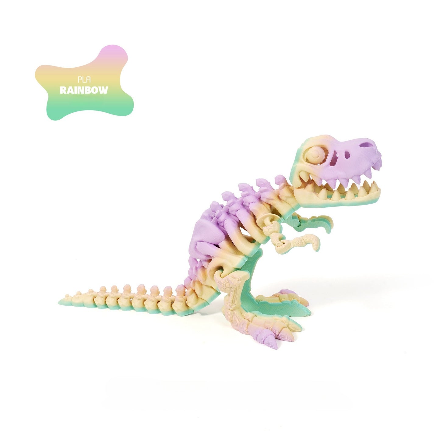 3D printed T-Rex dinosaur figurine skeleton transforming toy gear ball toy collectible gift craft trendy plaything