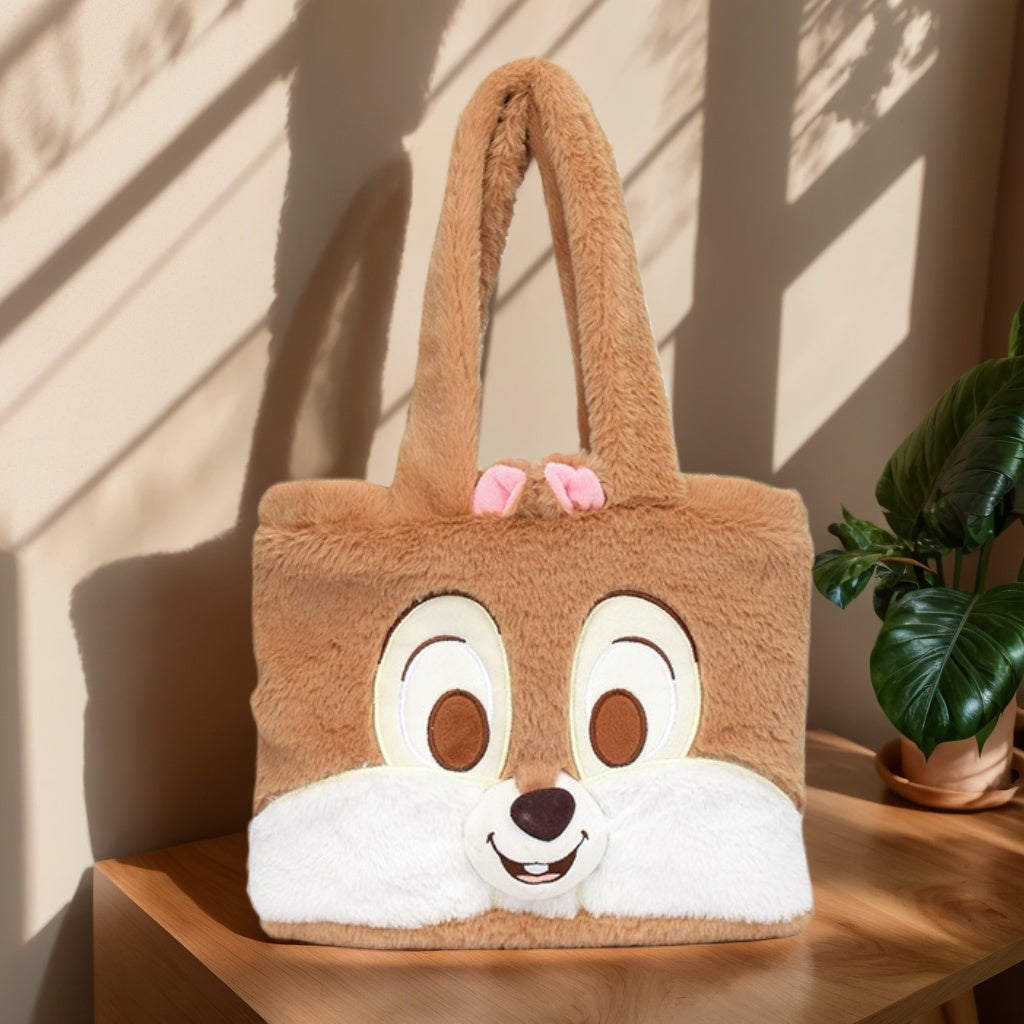 Super Cute Cartoon Plush Backpack for Fall/Winter - Stylish High-Quality Double Shoulder Bag for Girls