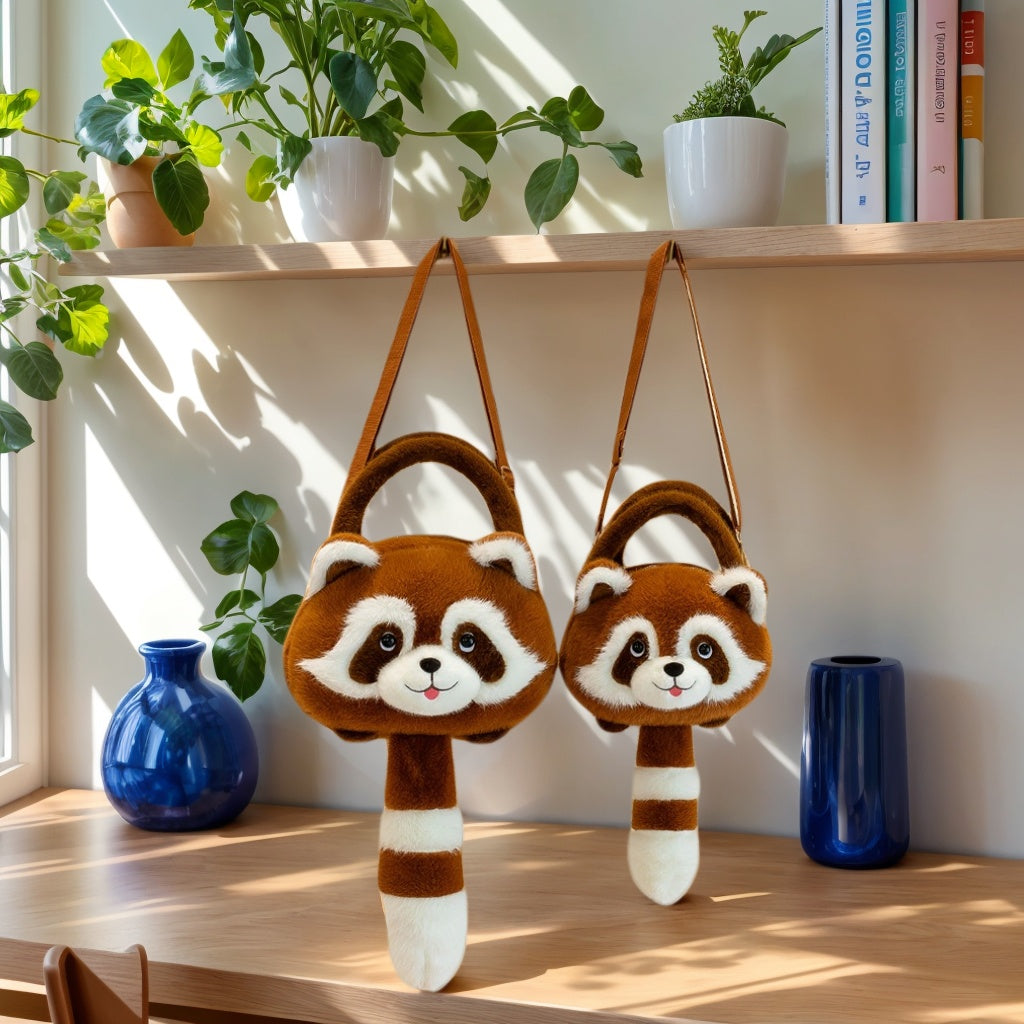 Super Cute Cartoon Panda Plush Backpack for Fall/Winter - Stylish High-Quality Double Shoulder Bag for Girls