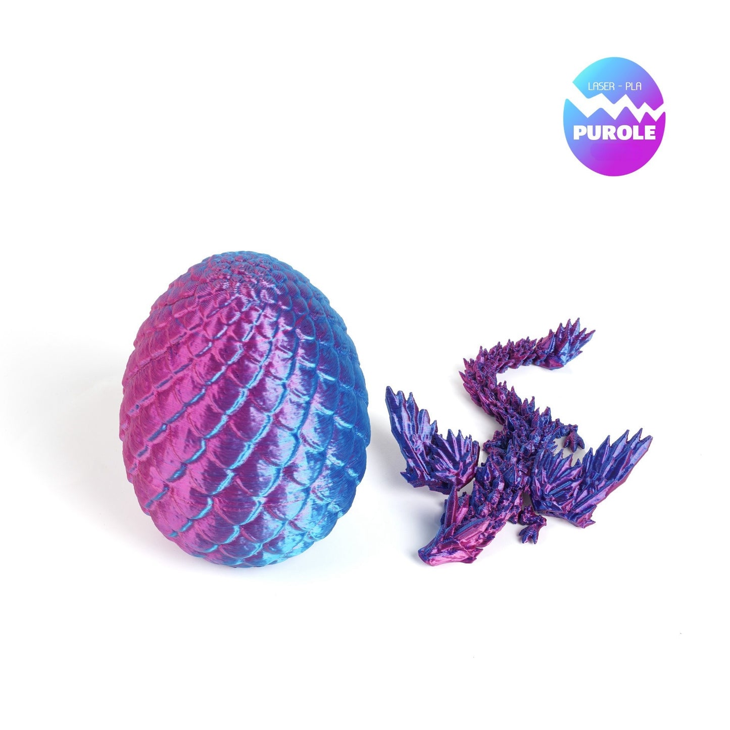 3D Printed Popular Winged Flying Dragon Egg Set, Figurine Decor Gift, Creative Trendy Chinese Dragon